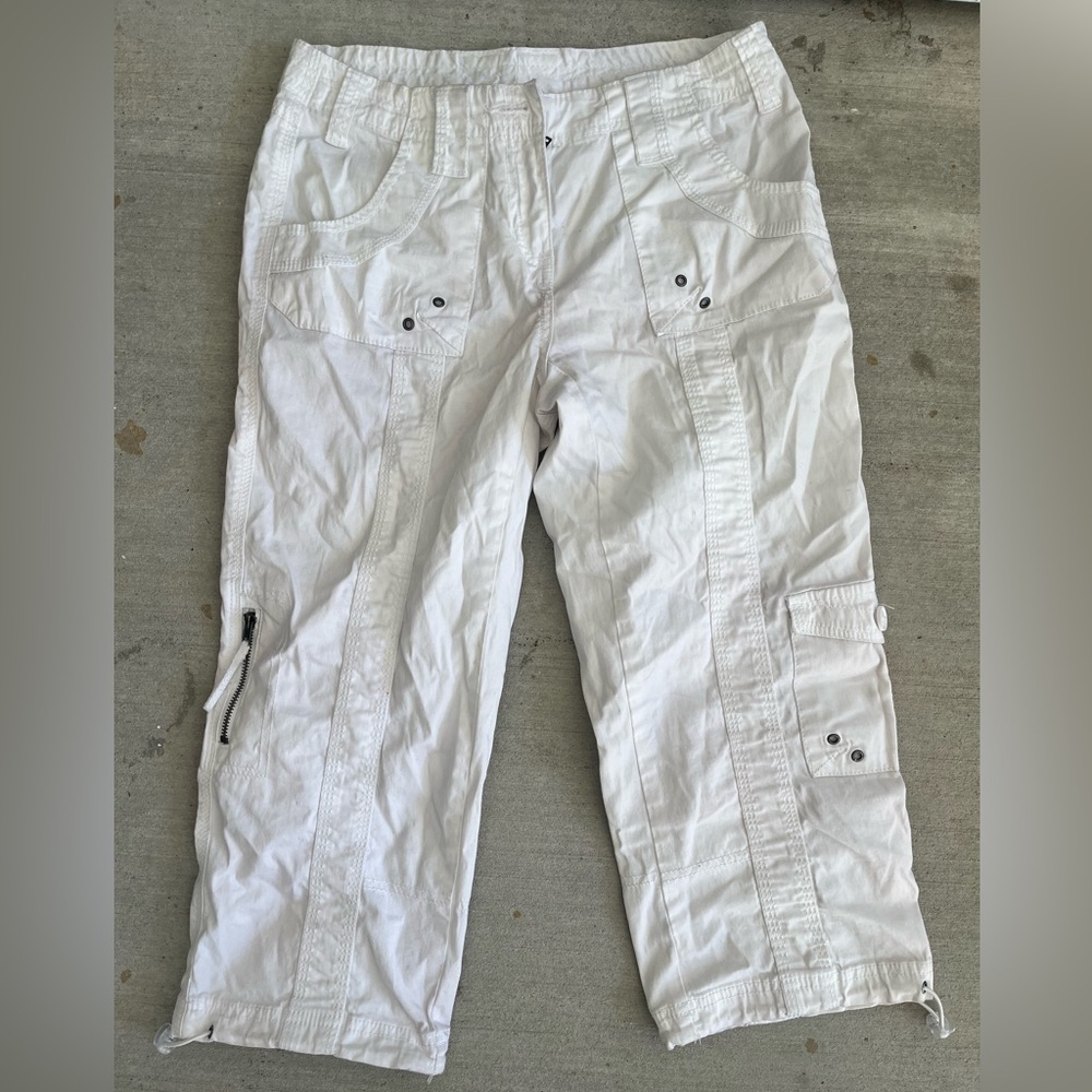 Women's White Cargo Pants